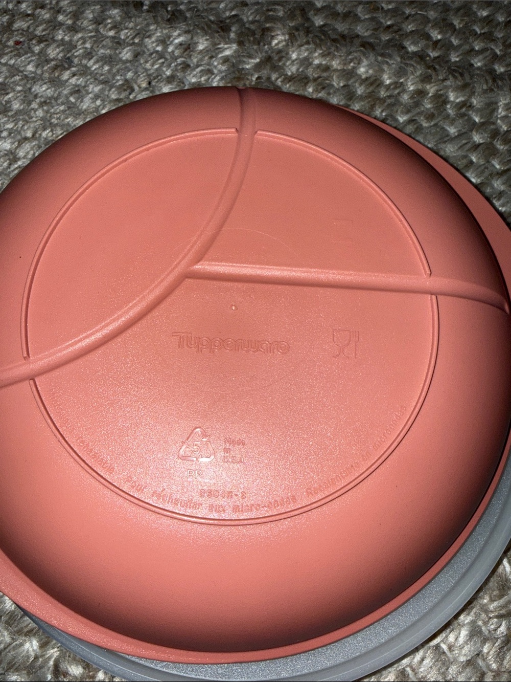 Tupperware Coral Separated Bowl